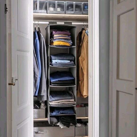 SKUBB Organizer with 6 compartments Folded Clothes dark gray 13 ¾x17 ¾x49 - Picture 2 of 5